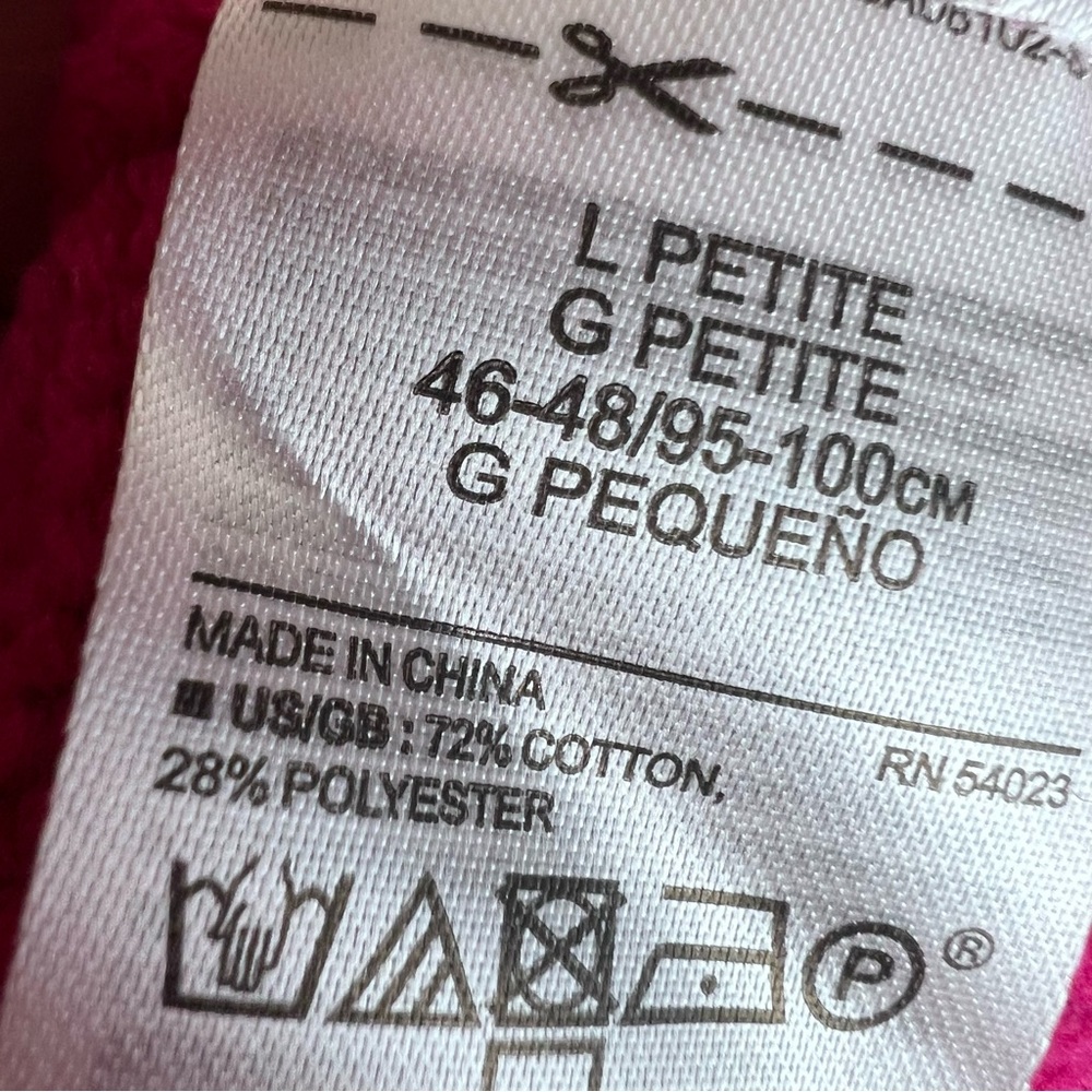 Banana Republic Factory Perfectly Soft V-Neck Sweater Berry Pink Size Petite L - Picture 12 of 14